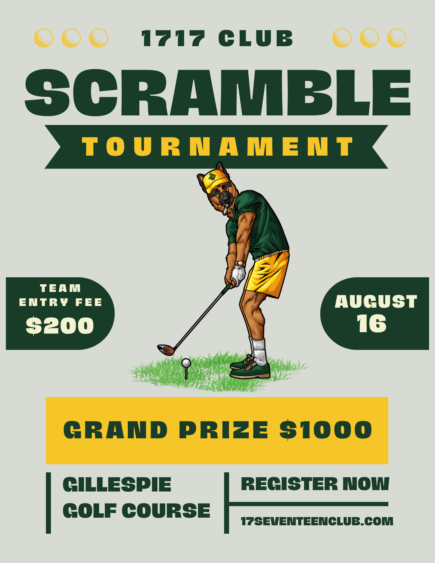 4 Man Scramble Gillespie Golf Course